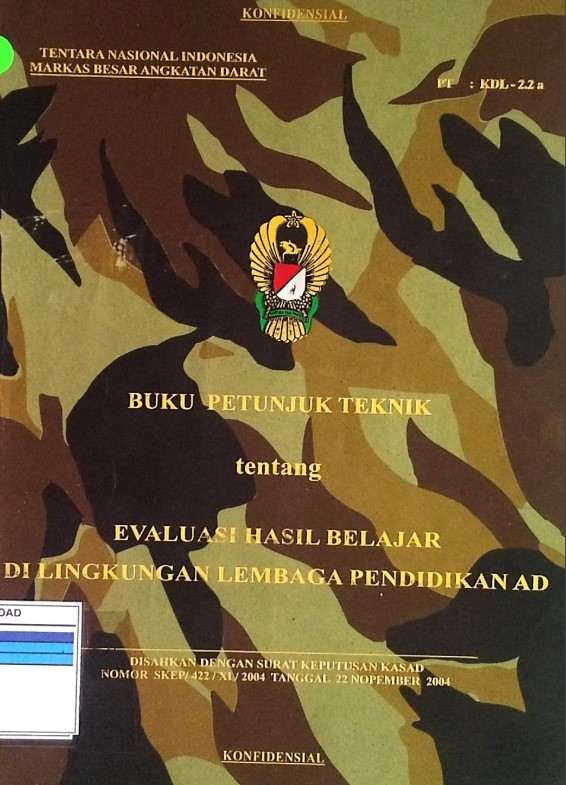 Perubahan I Buku Petunjuk Teknik Evaluasi Hasil Belajar Di Lingkungan Lembaga Pendidikan Ad